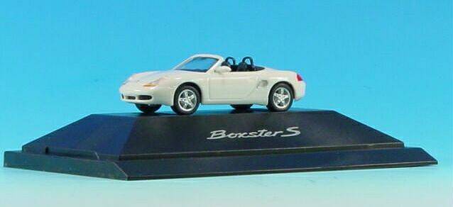 Porsche Boxster S in a small vitrine