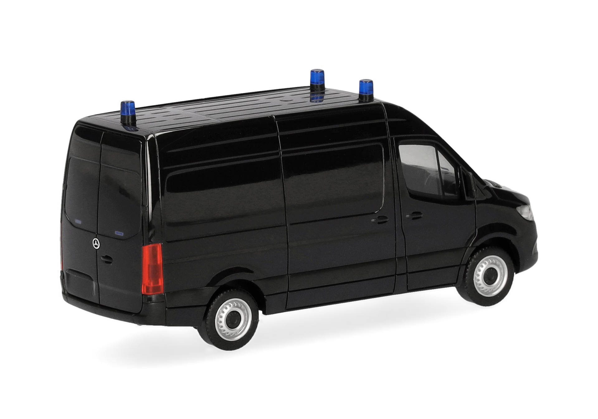 van, schwarz, Polizei, Dachlichter, Minivan