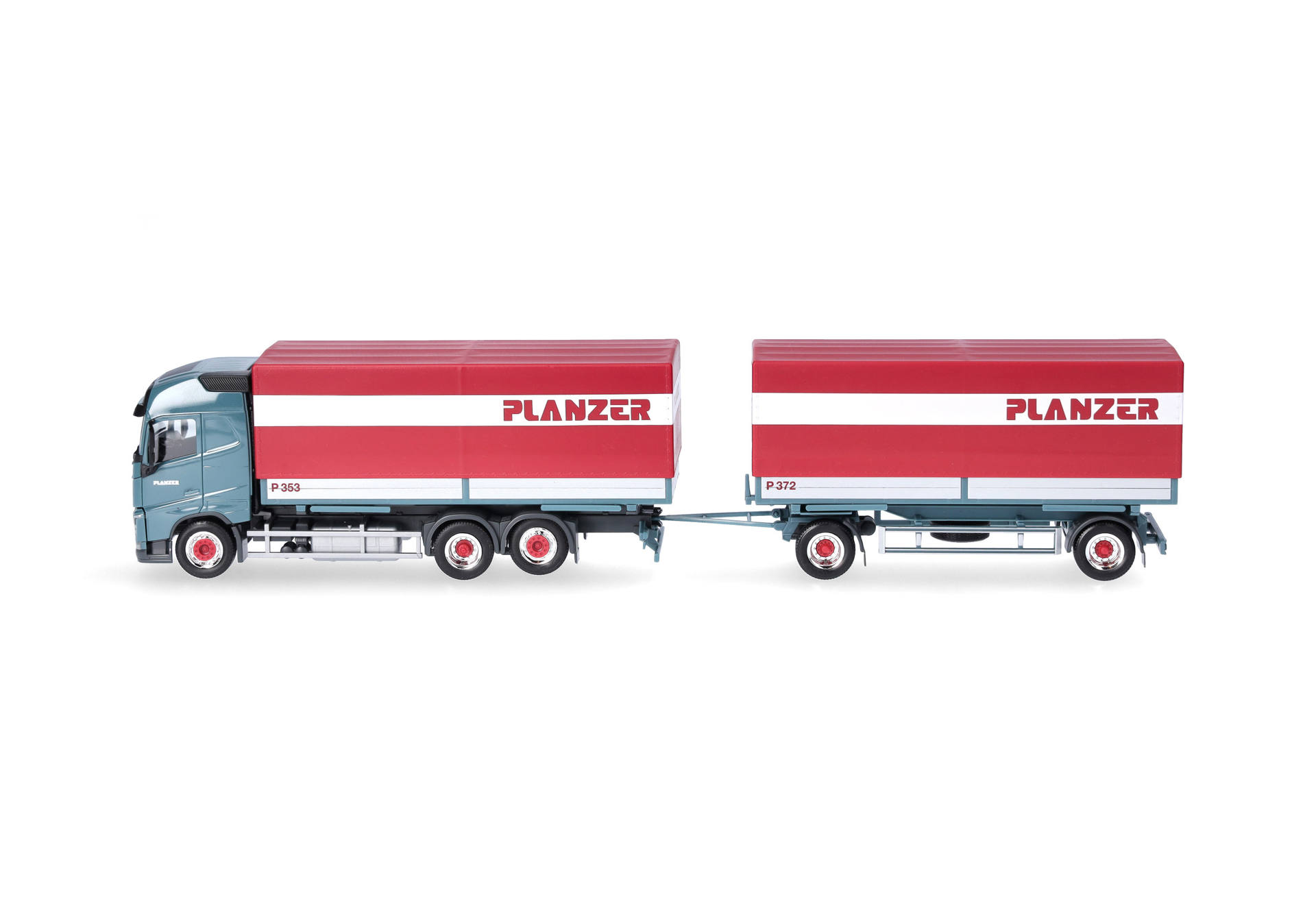 Volvo FH Globetrotter canvas semitrailer truck "Planzer"