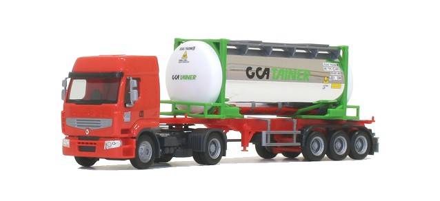Renault Premium tank container semitrailer "GCA"