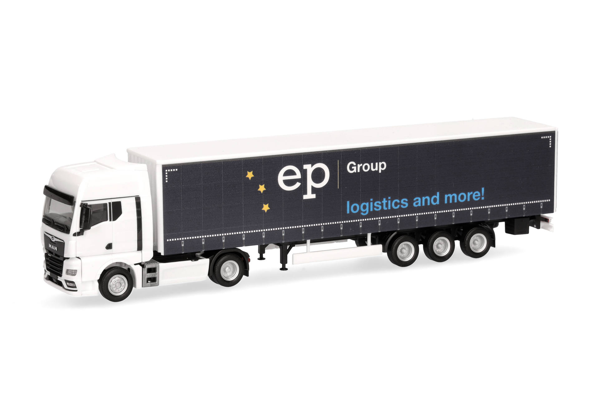 MAN TGX GX curtain canvas semitrailer "EP Group" (Express)