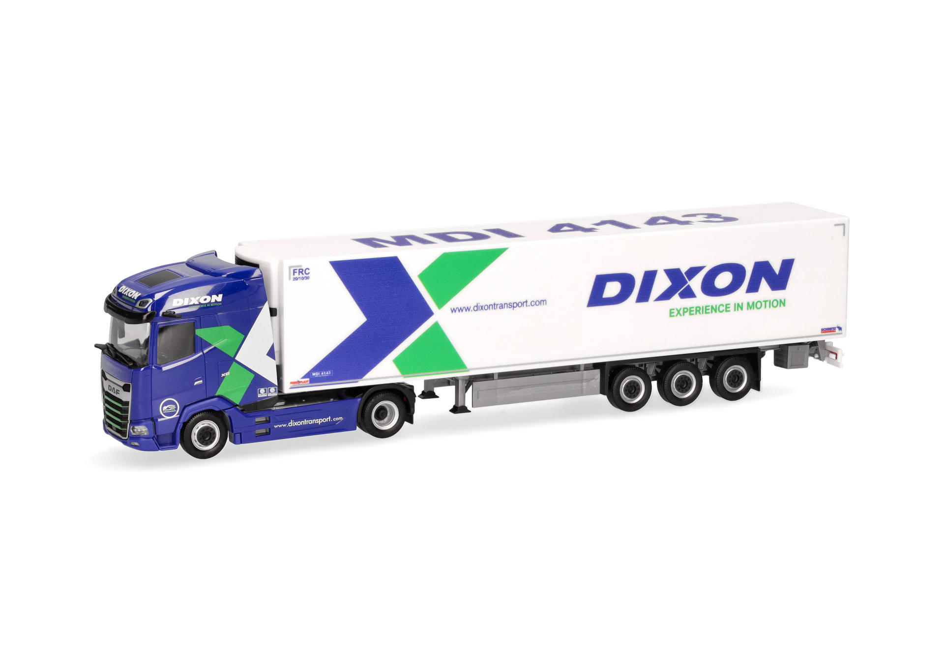 DAF XG refrigerated box semitrailer truck "Dixon" (Ireland)