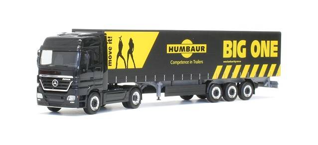 Mercedes-Benz Actros LH canvas semitrailer "humbaur"