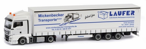 Man TGX XLX 2012 Lowliner-Gardinen-Planen-Saddle Train 2a/3a