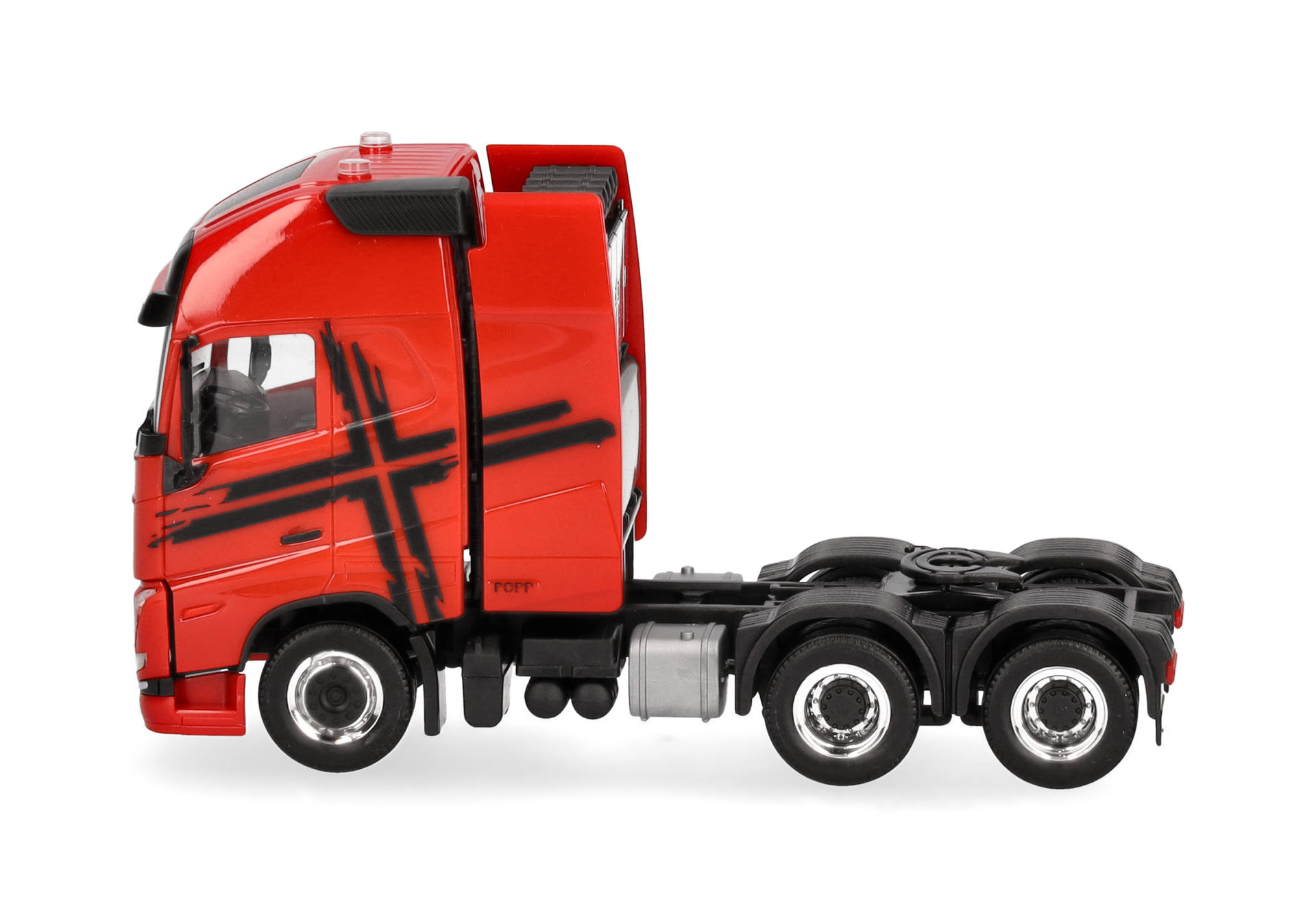 Volvo FH 16 GL XL 2020 rigid tractor with heavy-duty tower 3axles, red-black
