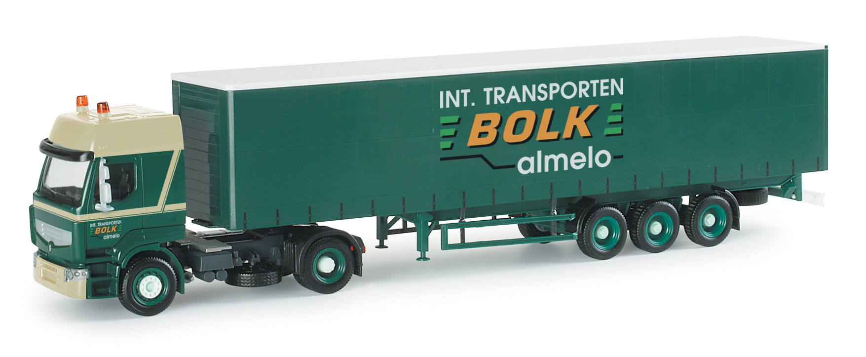 Renault Premium curtain canvas semitrailer "Bolk" (NL)