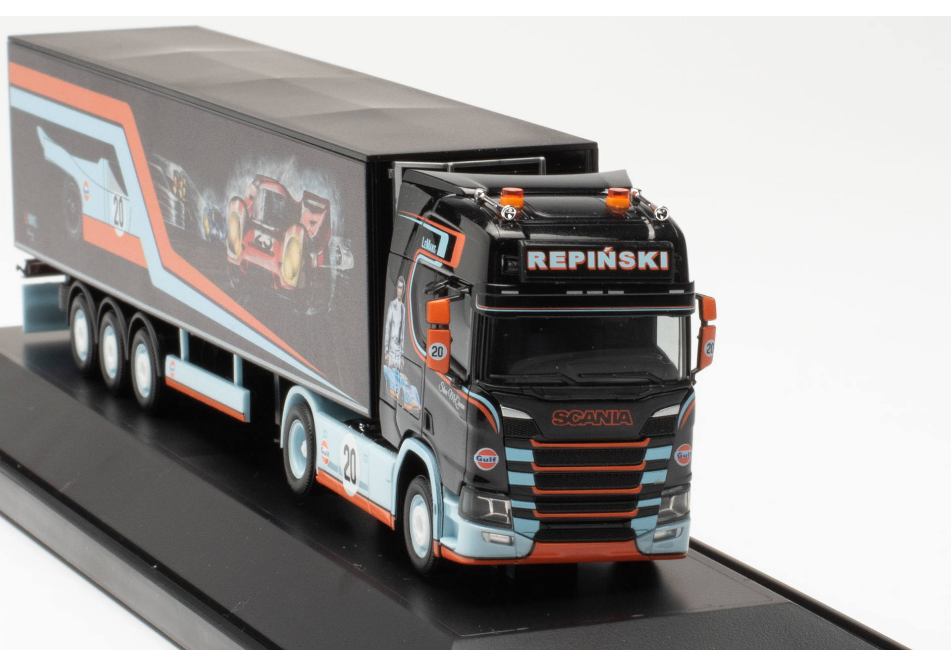 Scania CR 20 HD walking floor semitrailer "Repinski / Le Mans" (Poland/Kosciernzyna)