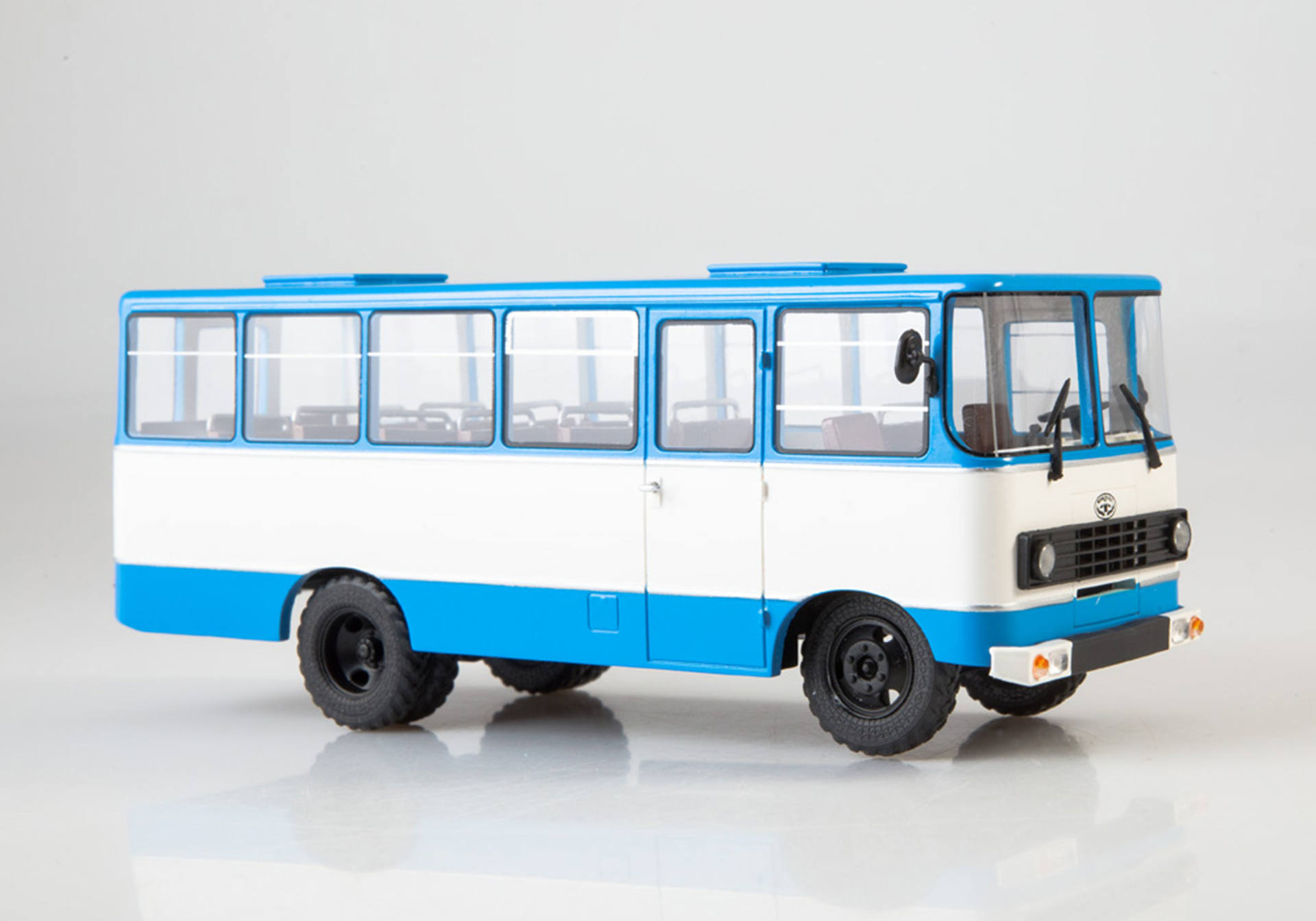 Progress-35 bus, white/blue