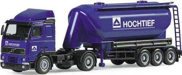 Maquette Herpa 1/87 - Semi-remorque Volvo FH FD 2020 Orange Avec Grue Et Charge