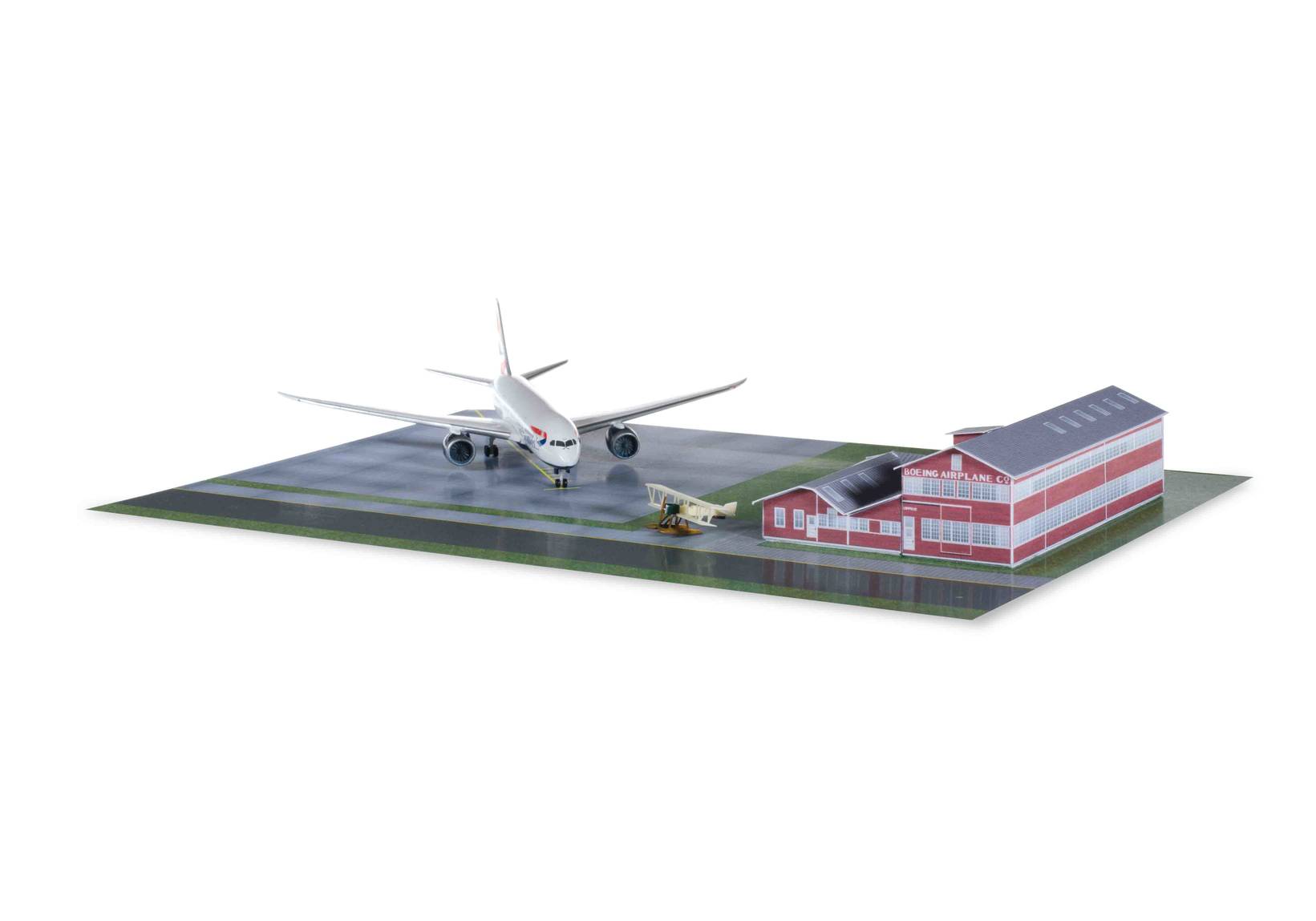 Boeing Centennial Set - Plant 1 "Red Barn" and 1x Boeing B&W plane, will not be produced