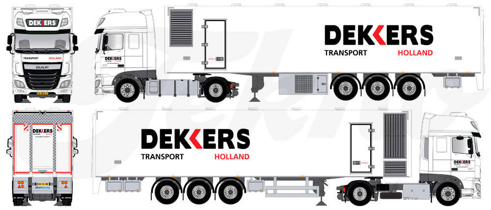 DAF XF 106 box semitrailer "Deckers"