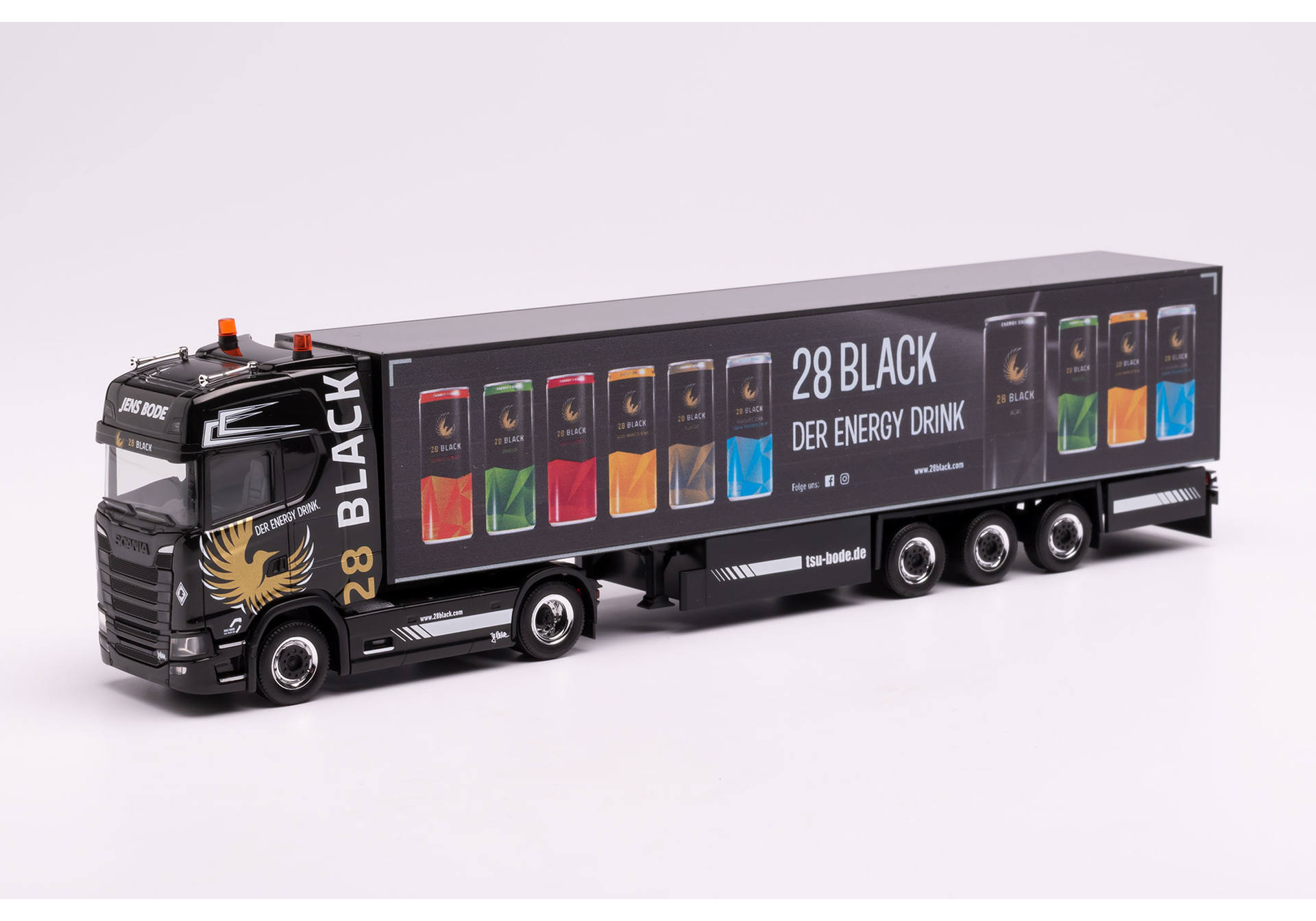 Scania CS 20 HD refrigerated box semitrailer "TSU Bode/ 28 Black"