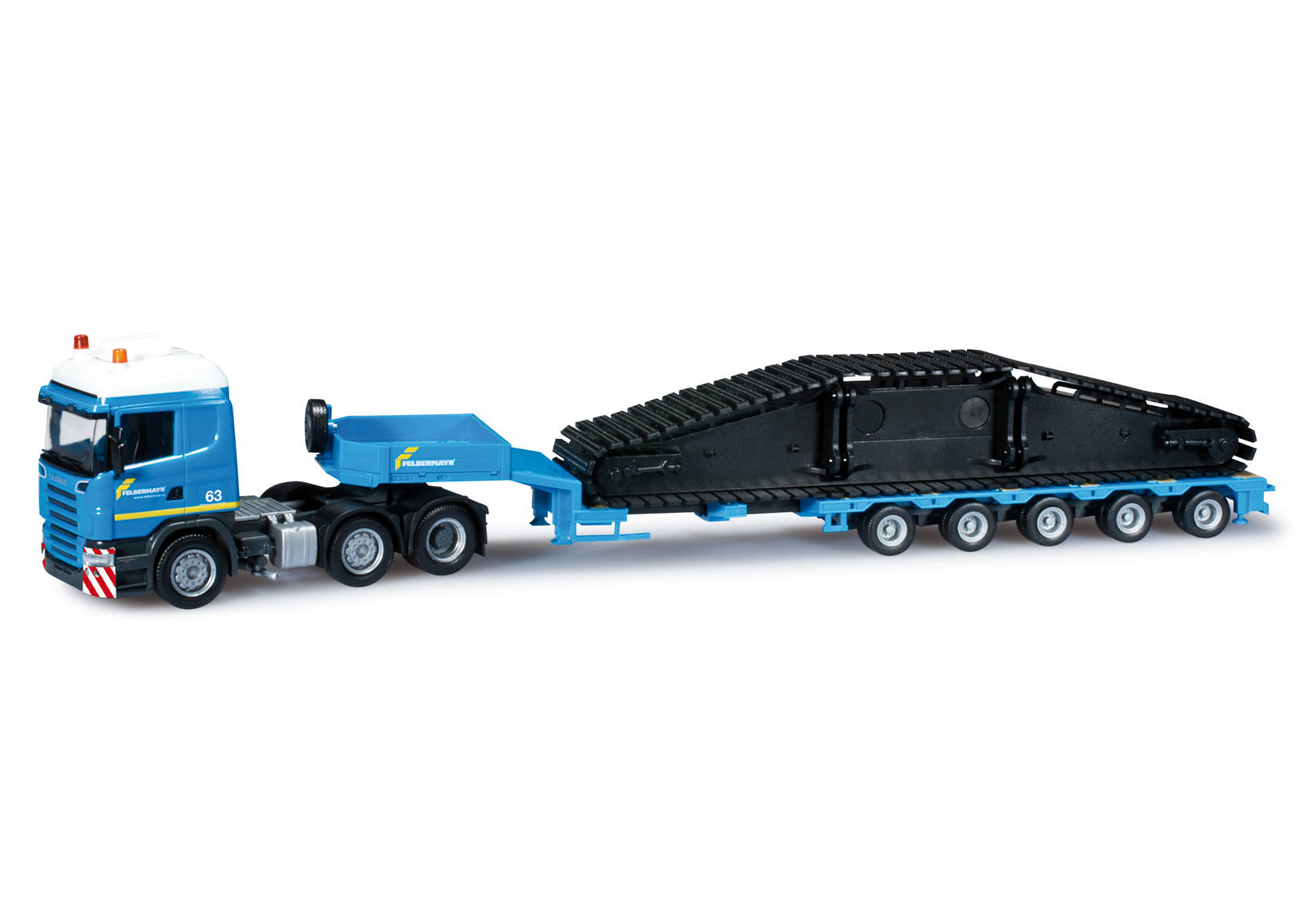 Scania R 04 Highline 3-achs Semitieflade-Sattelzug mit Raupenfahrwerk Liebherr LR 1600/2 "Felbermayr" (A)