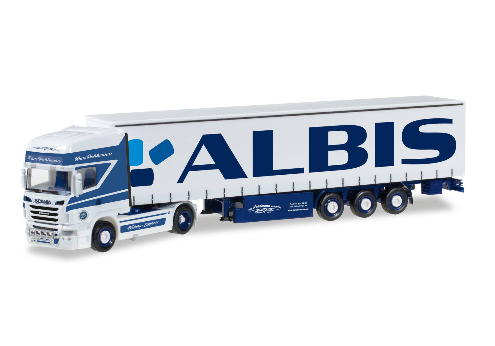 Scania R TL curtain canvas semitrailer "Pohlmann / Albis"