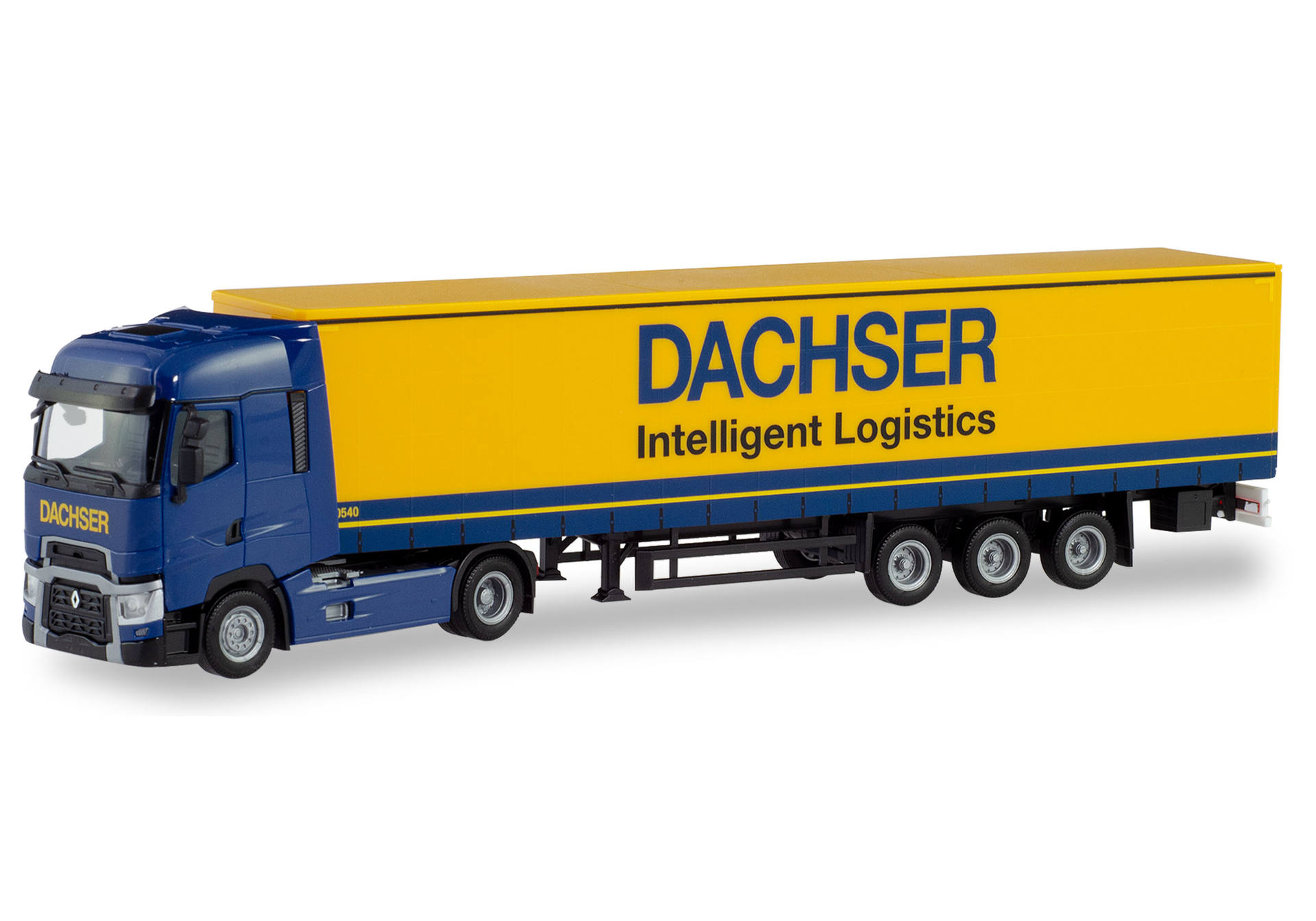 Renault T curtain canvas semitrailer "Dachser"