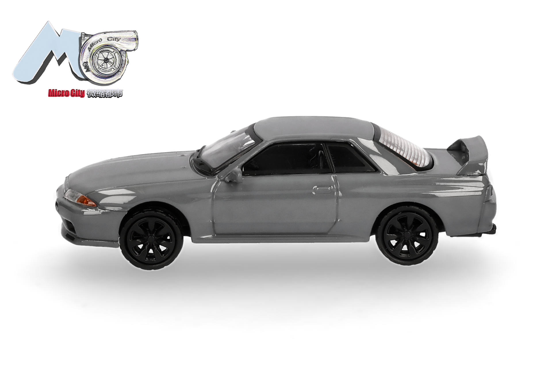 toy car, model car, gray, scooped spoiler, black wheels