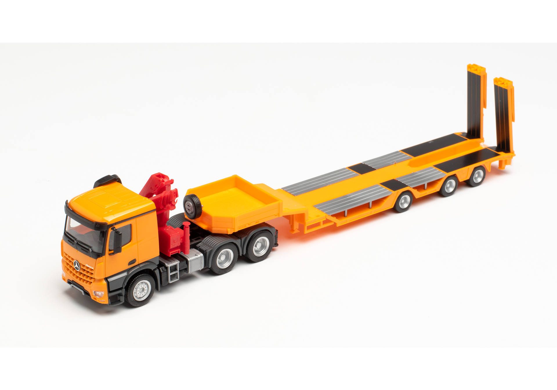 Mercedes-Benz Arocs Classic 6×4 with loading crane all-rounder semitrailer tractor, municipal orange