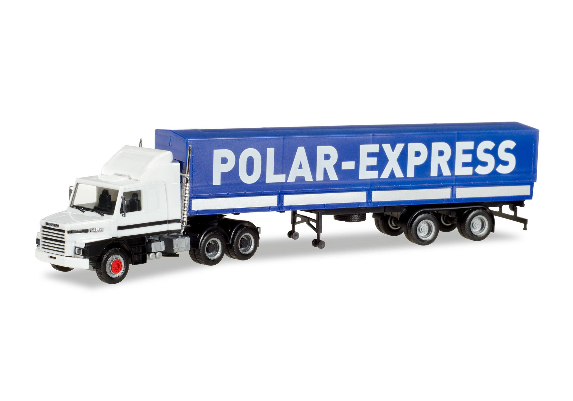 Scania 142 Hauber 6x4 canvas semitrailer "Polar Express" (FIN)