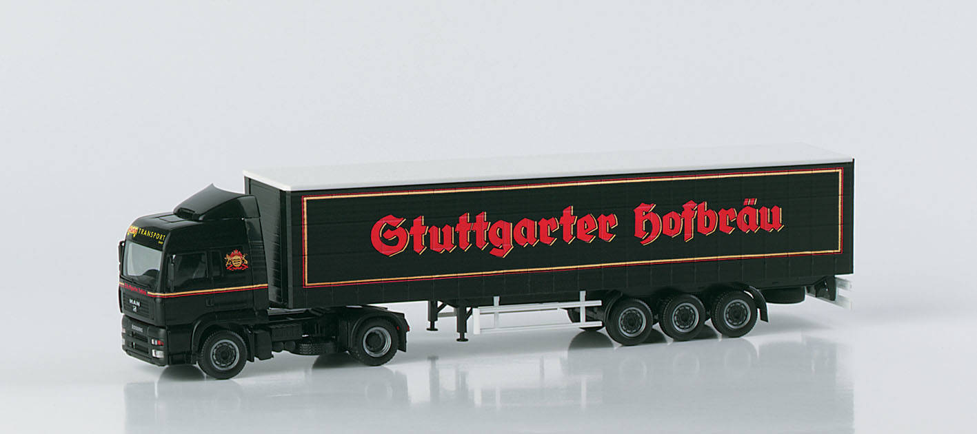 MAN TGA LX curtain trap semitrailer "Stuttgarter Hofbraeu"