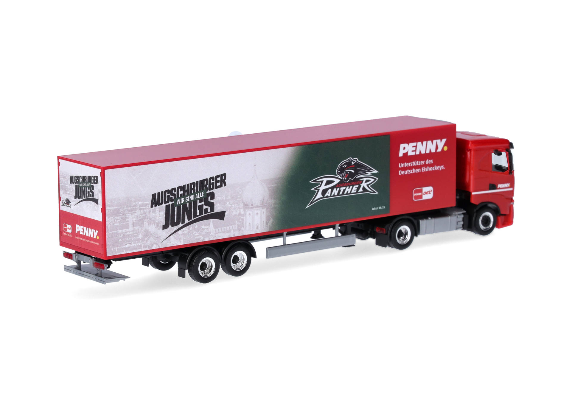 truck, semi-trailer, red, graphics, model
