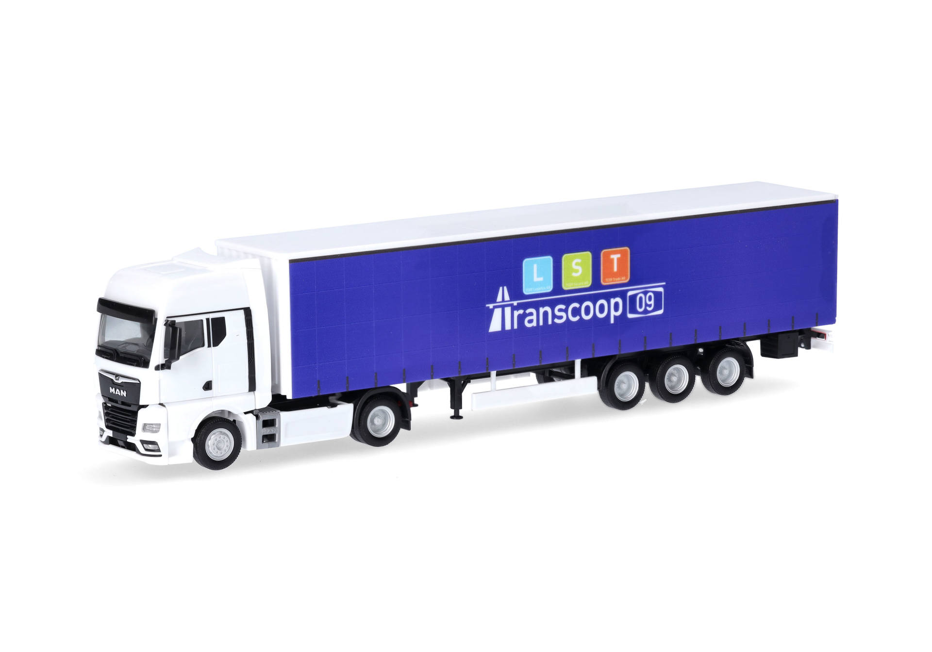 MAN TGX GX curtain canvas semitrailer "Transcoop" (Express)