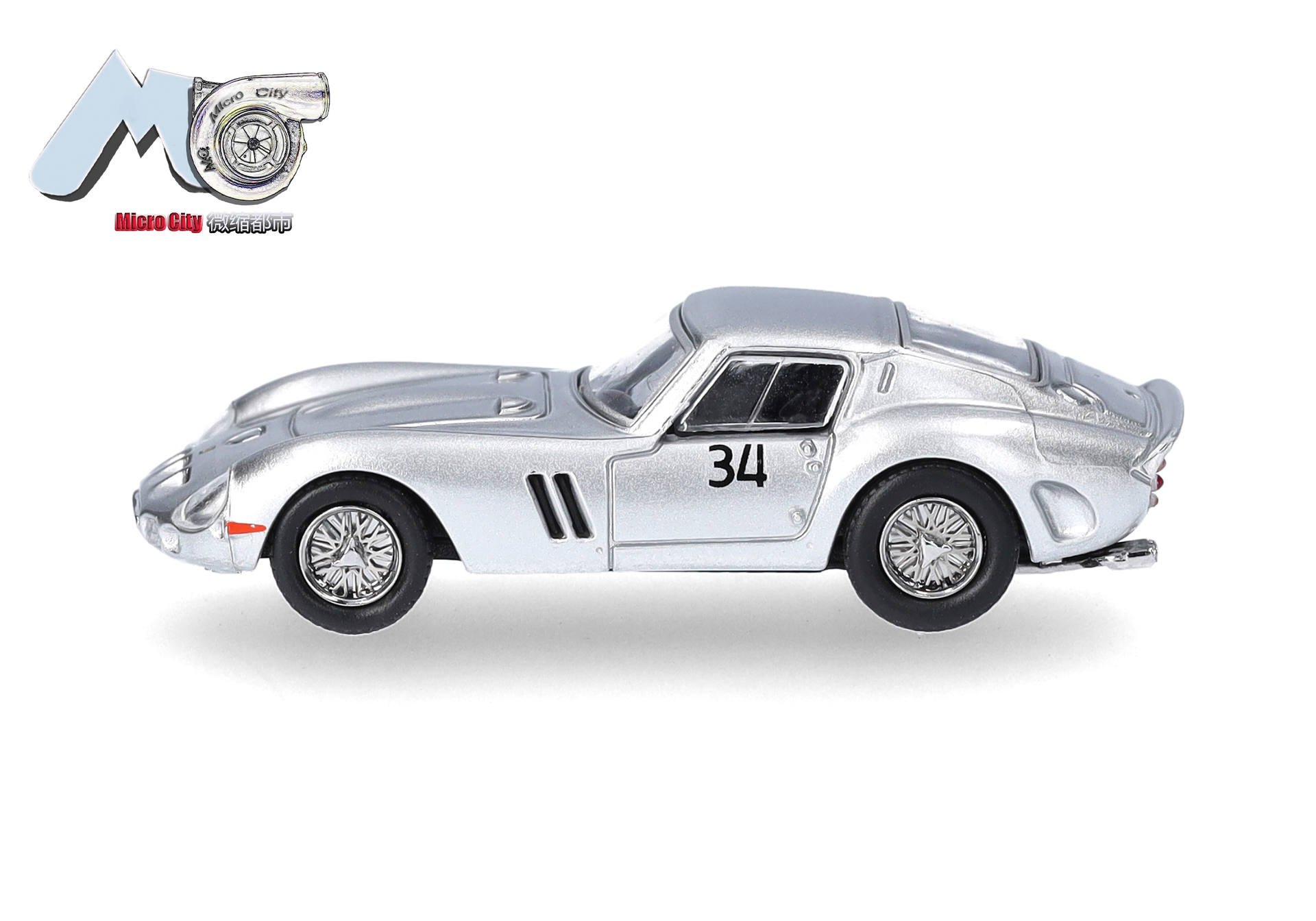 Spielzeugauto, Gusseisen?, silber, Rennwagen, Modellauto