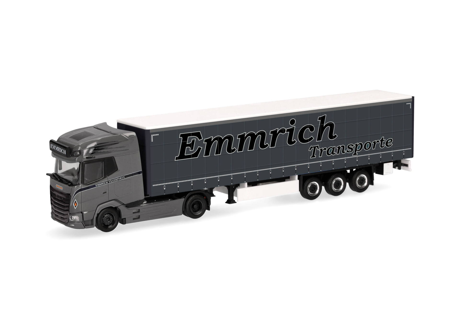 DAF XG+ Gardinenplanen-Sattelzug "Emmrich Transporte"