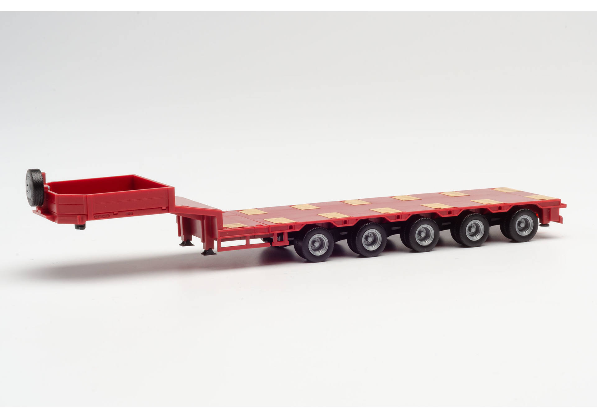 Goldhofer semi low-loader semitrailer, ruby red