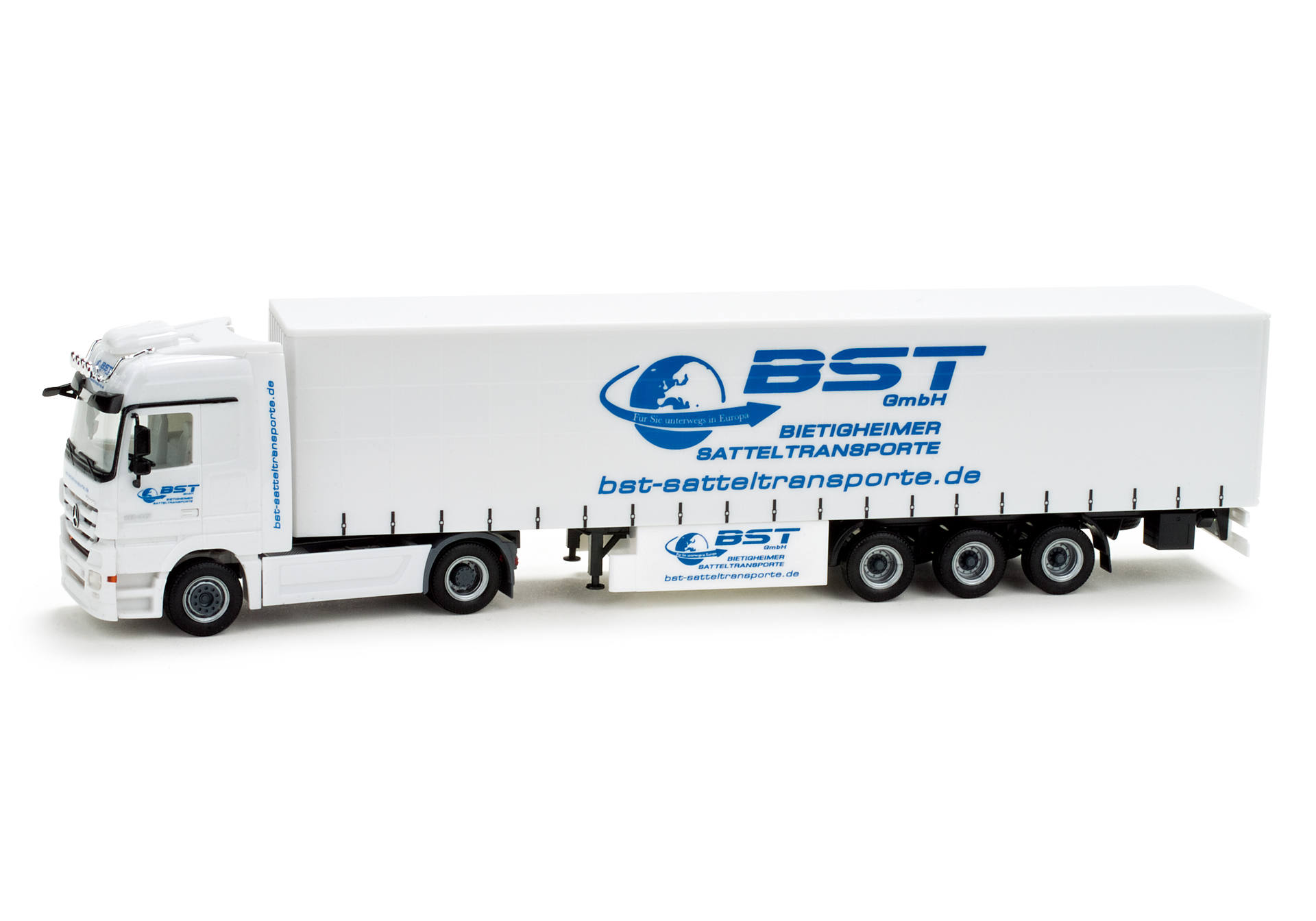 Mercedes-Benz Actros LH curtain canvas semitrailer "BST"