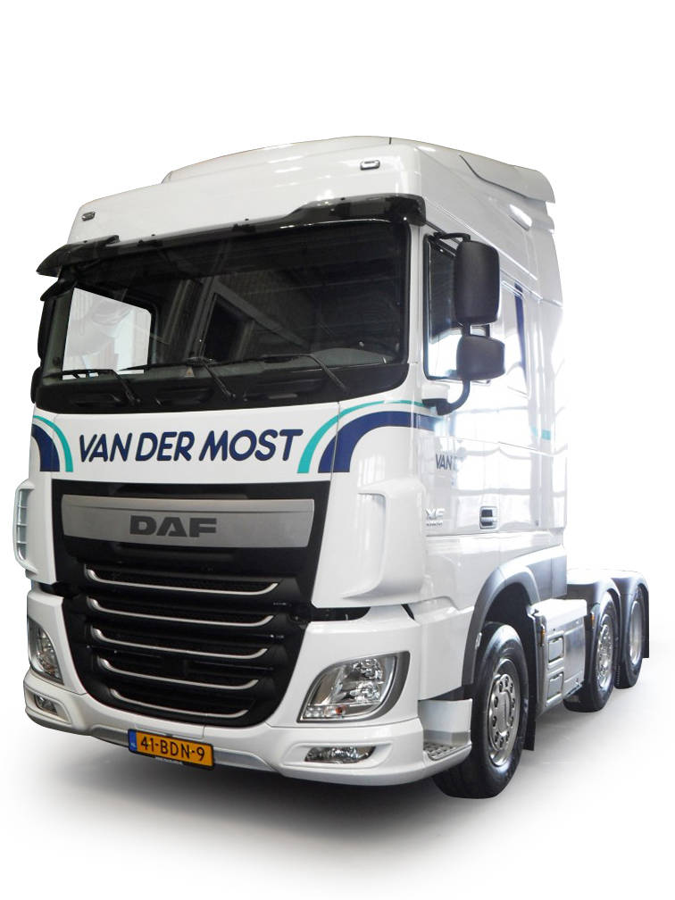 DAF XF 105 Euro 6 40 ft container semitrailer "v.d.Most"