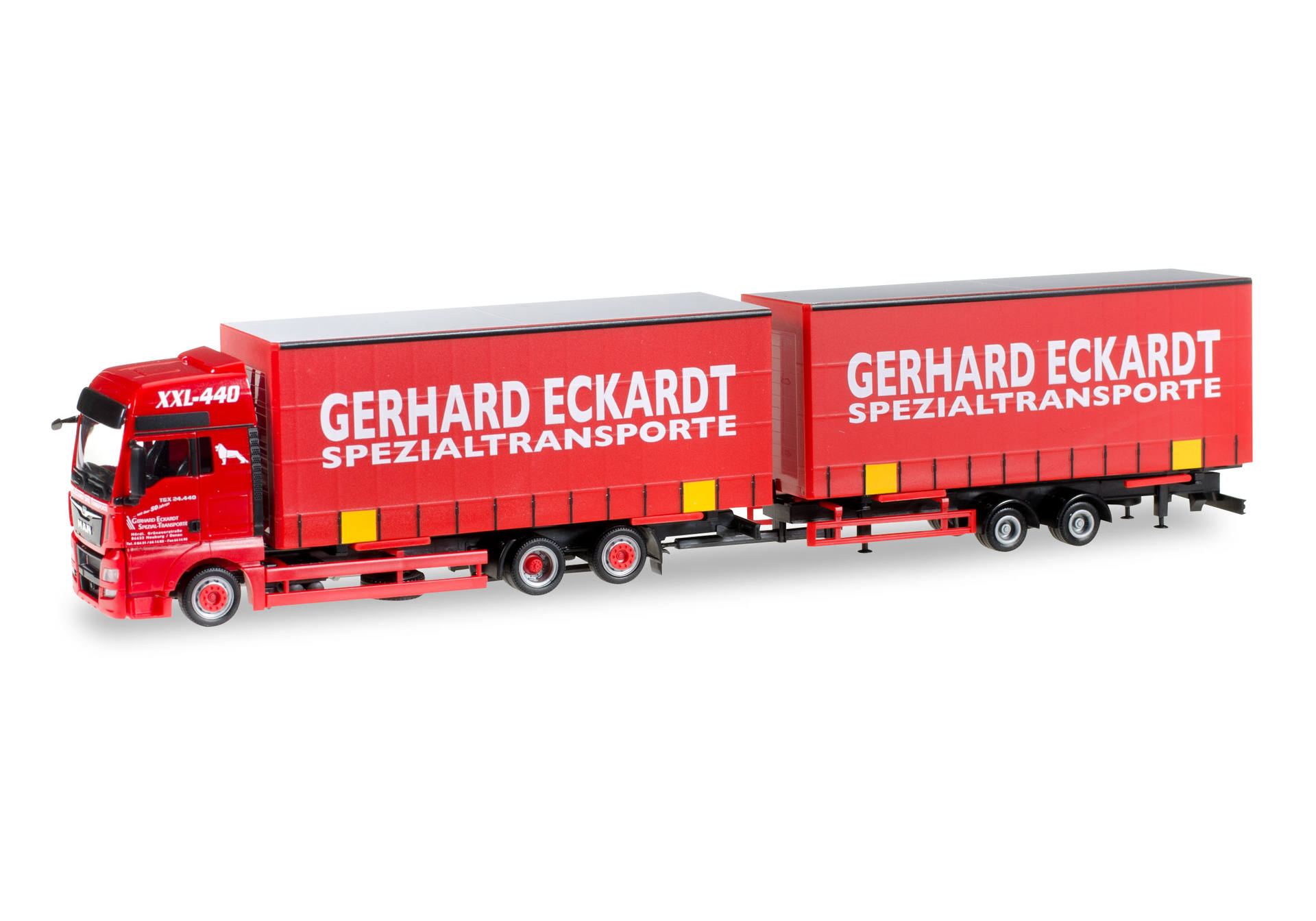 MAN TGX XXL Jumbogardinenplanen-Hängerzug "Gerhard Eckardt"