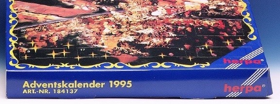 Adventskalender 1995 gefüllt mit 24 PKW-Modellen