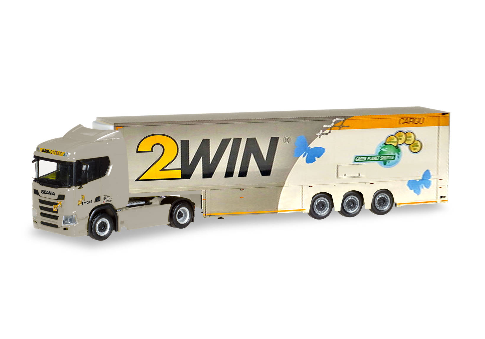Scania CR 20 ND refrigerated box trailer "Emons Group / 2Win" (NL)
