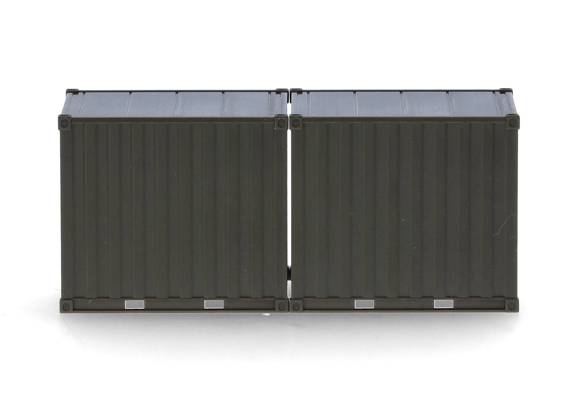 2x 10ft Container "Bundeswehr", Bronzegrün (unbedruckt)