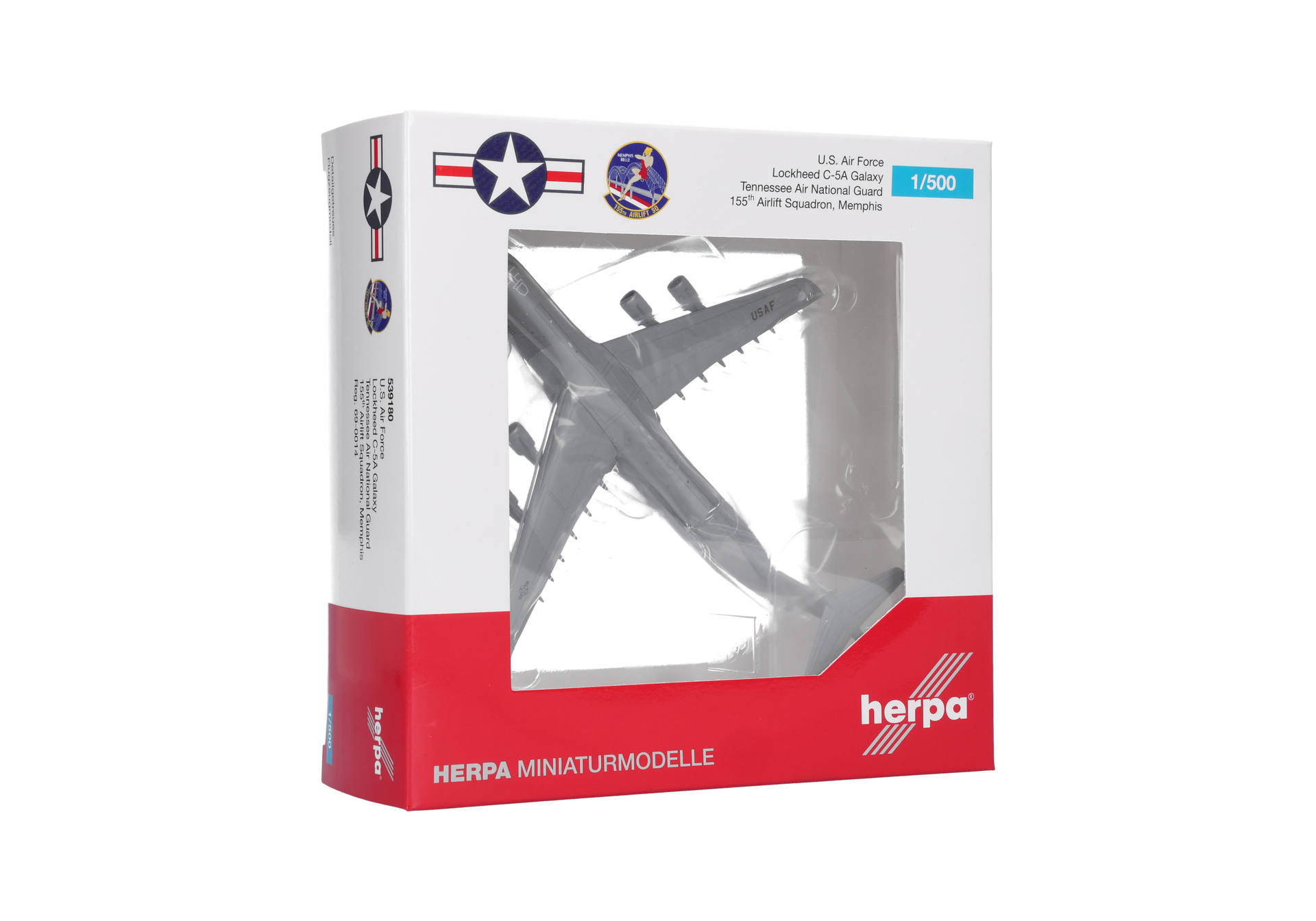 plastic model, airplane, 1/500 scale, gray, box packaging