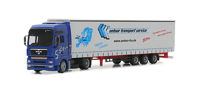 MAN TGA XXL jumbo curtain canvas semi truck "ontour"