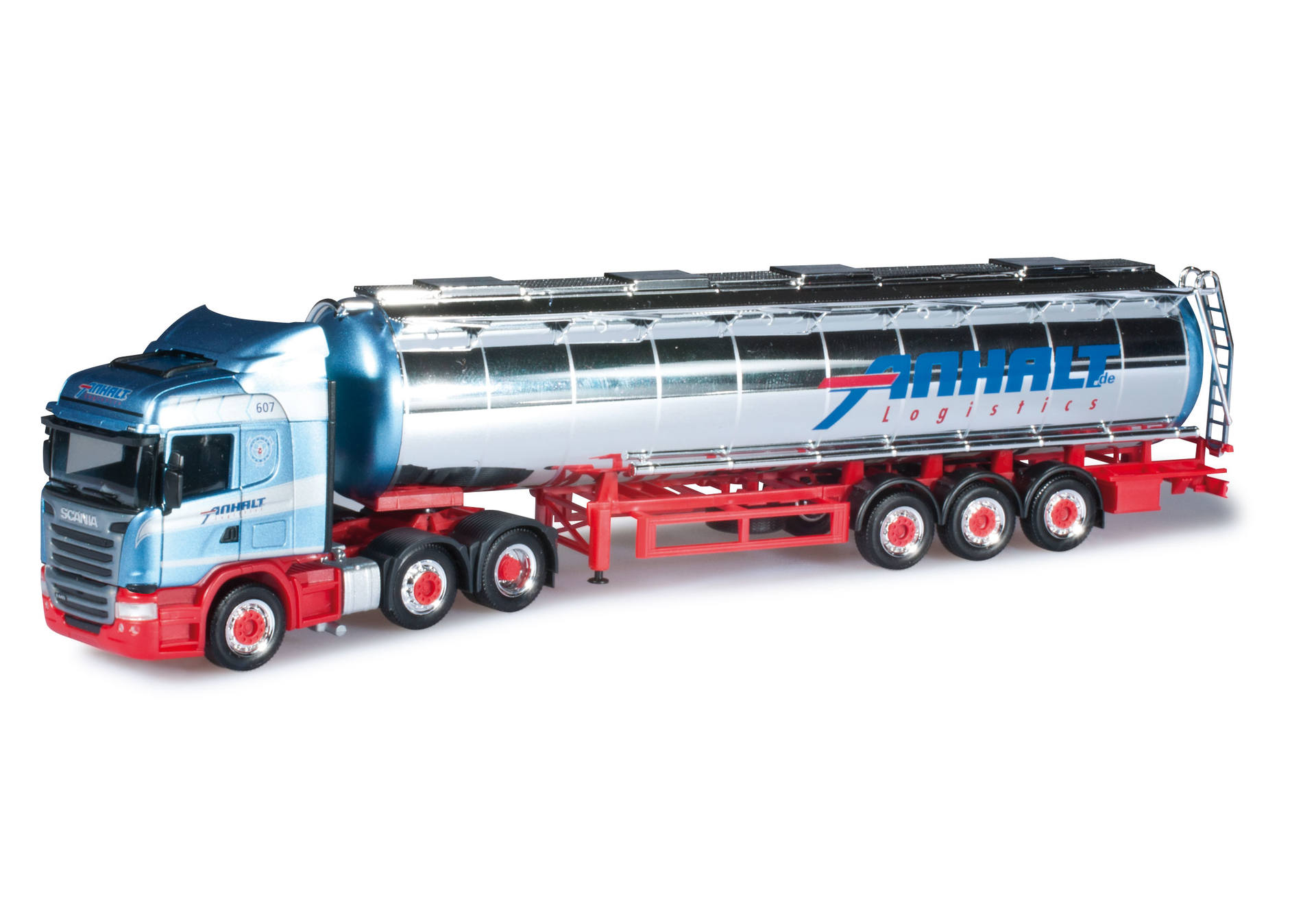 Herpa Scania R Highline Chromtank Sattelzug Spedition Anhalt