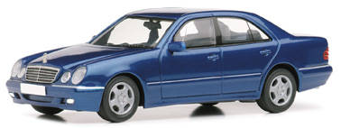 Mercedes-Benz E-Klasse, blue metallic, 1:43 scale