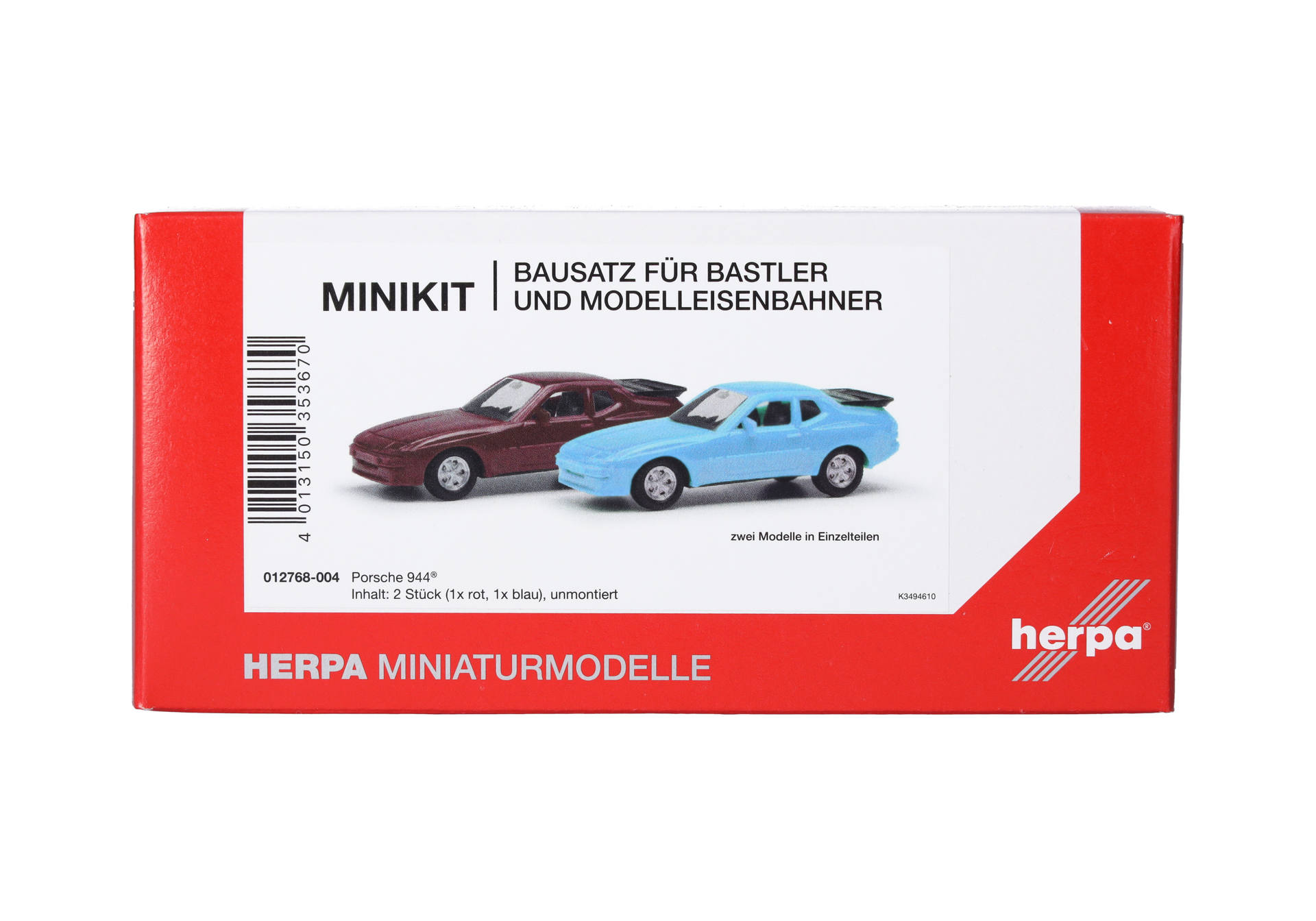 Herpa MiniKit: Porsche 944, blau/rot