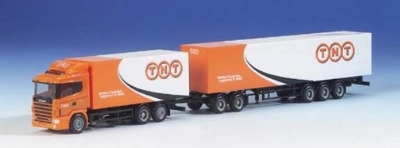 Scania 124 HL Gigaliner case trailer train 3a/5a