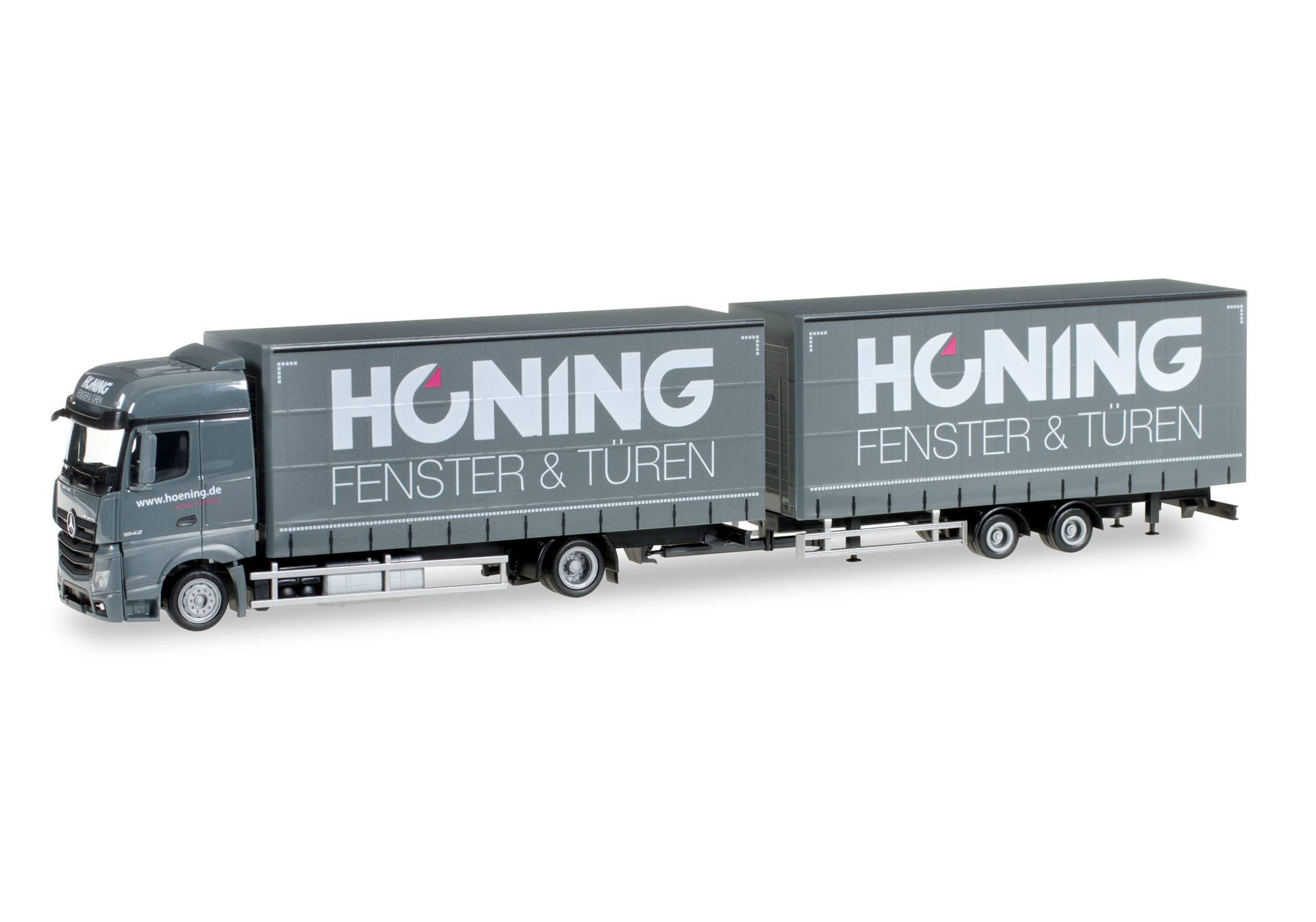 Mercedes-Benz Actros Bigspace Jumbogardinenplanentandem-Hängerzug "Höning"