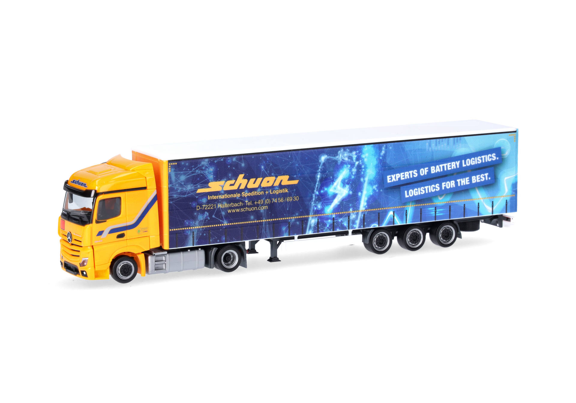 Mercedes-Benz Actros L 18 Streamspace Jumbogardinenplanen-Sattelzug "Schuon"