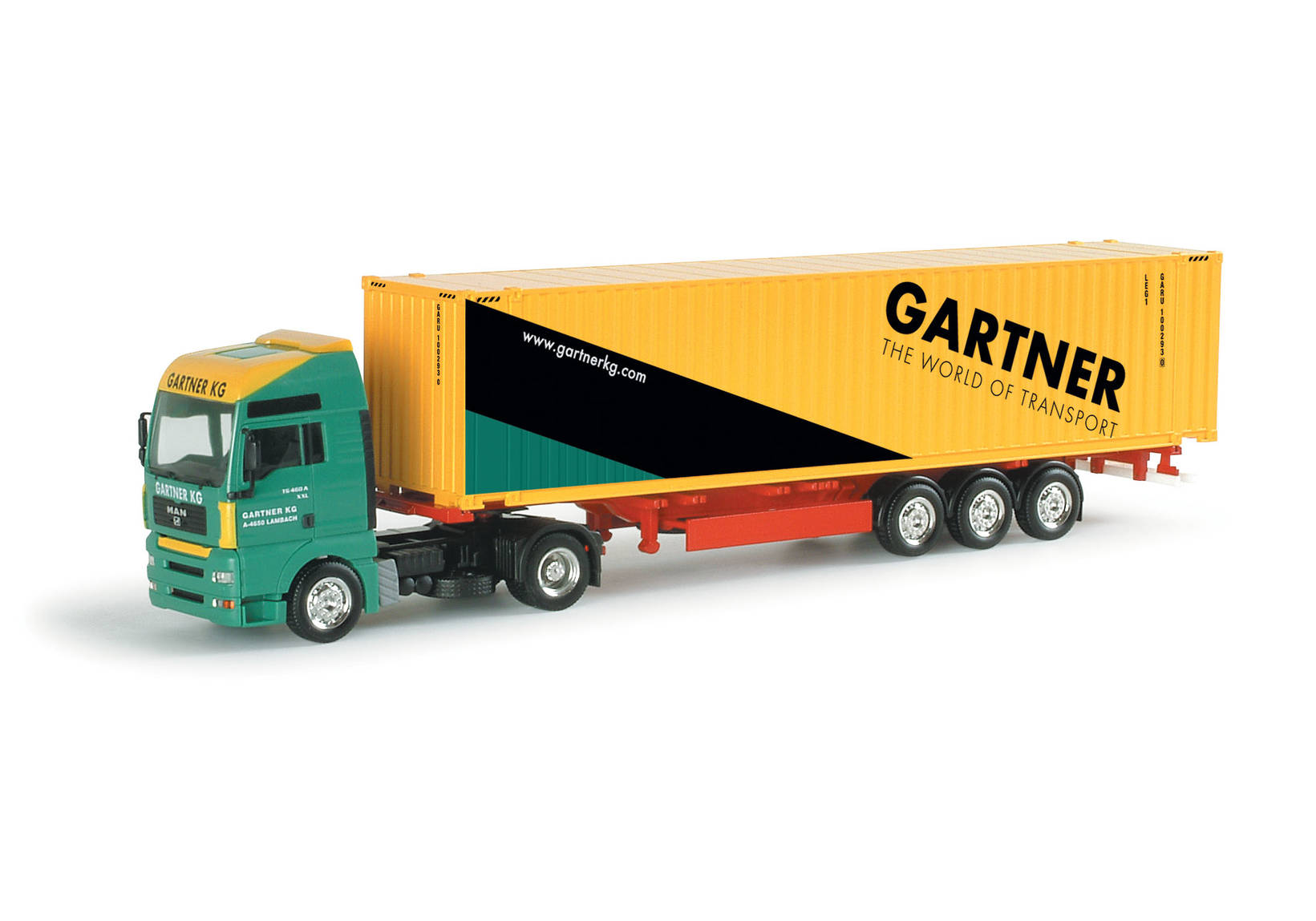 MAN TGA XXL highcube container semitrailer "Gartner KG" (A)