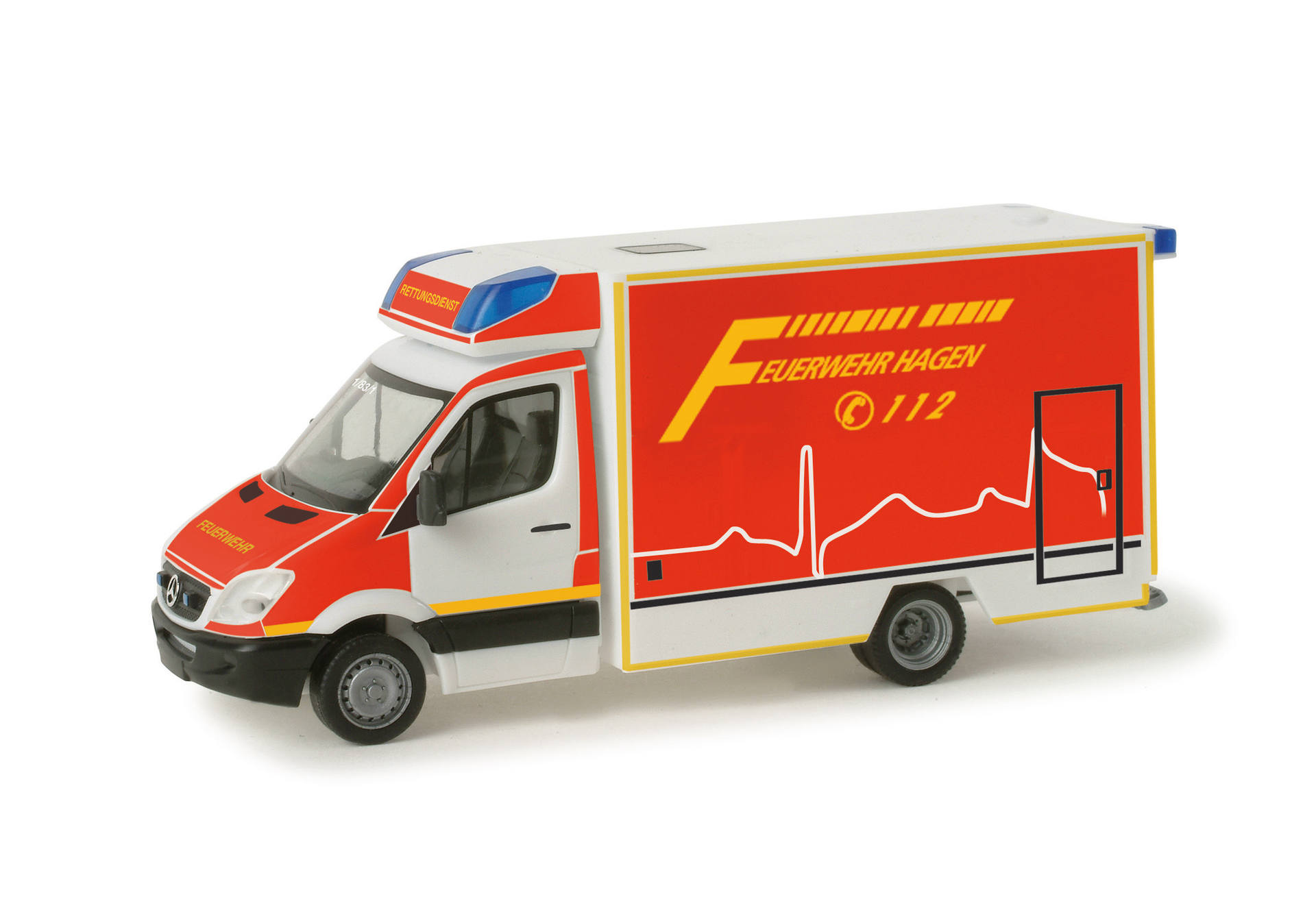 Herpa Mercedes Benz Sprinter 06 Fahrtec Rtw Feuerwehr Hagen 048675