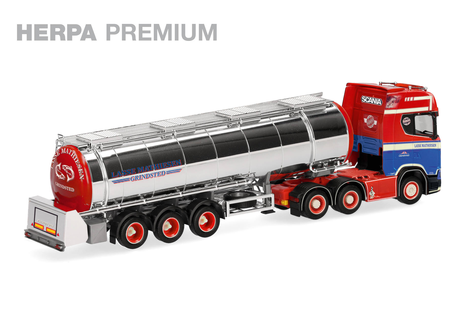 Herpa Premium: Scania CS 20 higroof chromium plate semitrailer