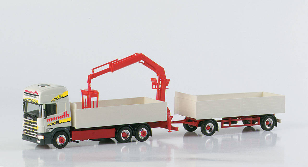 Scania TL Baustoff-Hängerzug mit Ladekran "Menath"