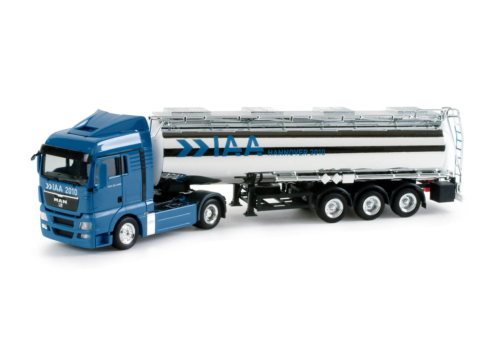 MAN TGX XLX chromium plated semitrailer "IAA 2010"