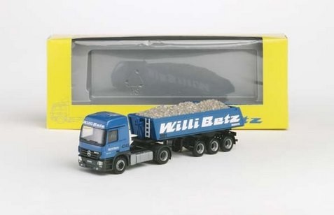 Mercedes-Benz Actros L '02 Kipp saddle train with bulk goods charge special box
