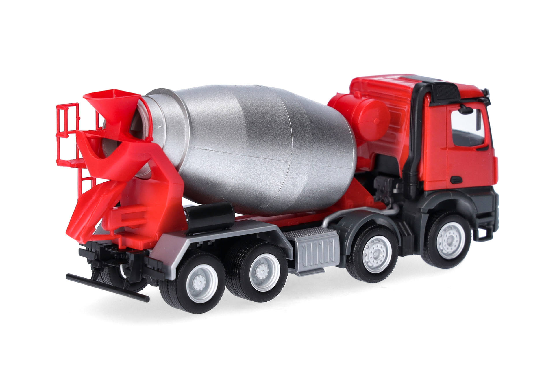 Mercedes-Benz Arocs M concrete mixer truck, 4axles, red and silver