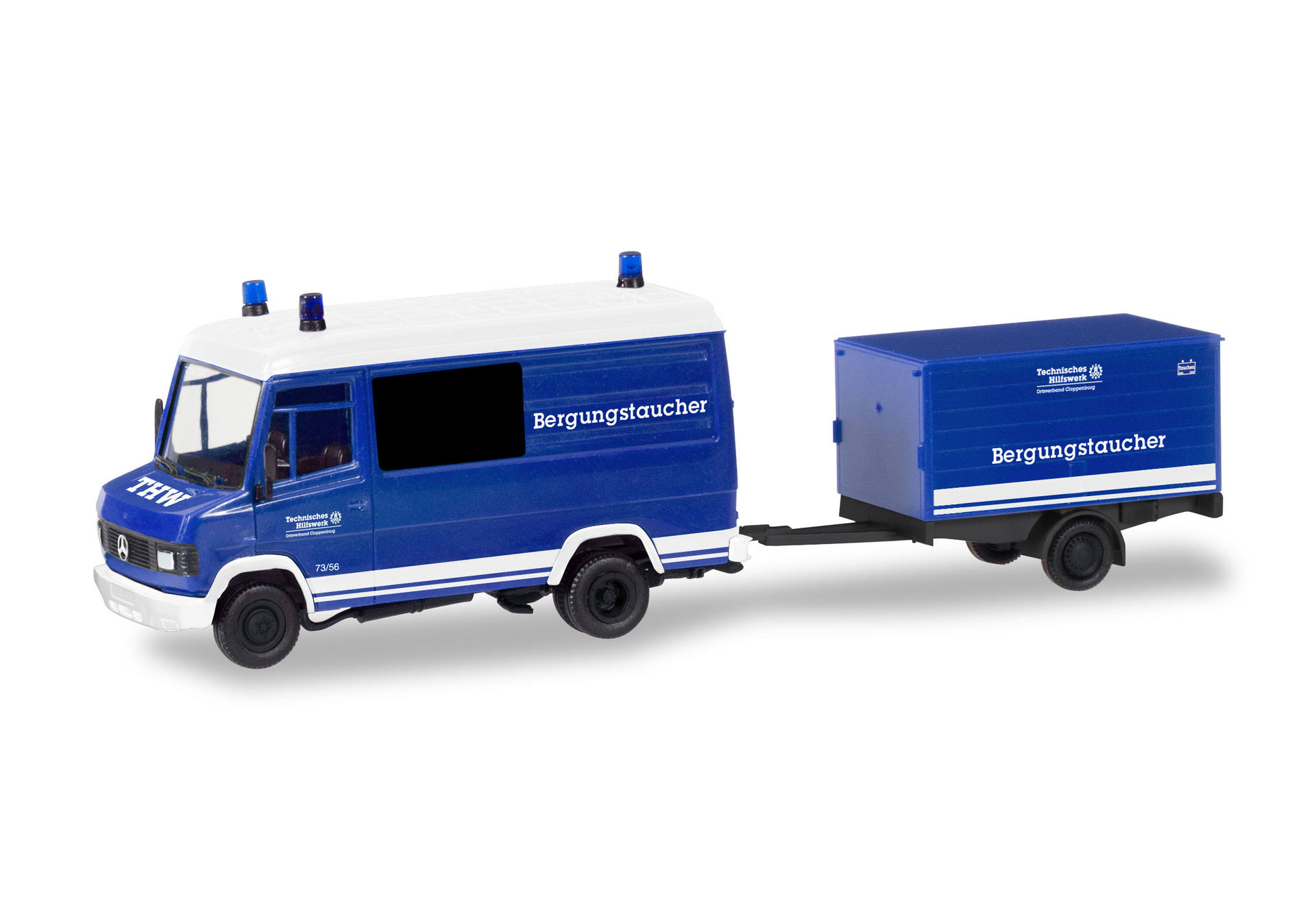 Mercedes-Benz T2 with box trailer "Technical Relief of the rescue divers"